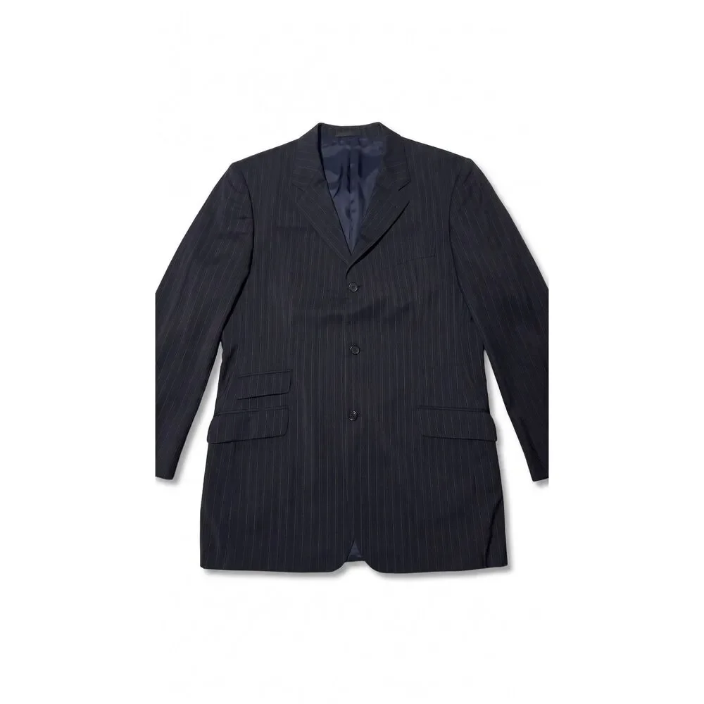 Hugo Boss Men's Navy Pinstripe Blazer Sport Coat 44T